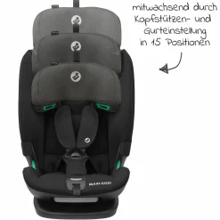 Kindersitz Titan Plus i-Size ab 15 Monate - 12 Jahre (76 cm-150 cm) (9-36 kg) mit G-Cell Seitenaufprallschutz, Isofix & Top Tether - Authentic Black - Kollektion 2025