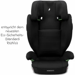 Kindersitz Volpo SP ab 3 Jahre - 12 Jahre (100 cm - 150 cm) Befestigung mit Fahrzeuggurt - Black - Kollektion 2025