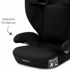 Kindersitz Volpo SP ab 3 Jahre - 12 Jahre (100 cm - 150 cm) Befestigung mit Fahrzeuggurt - Black - Kollektion 2025