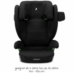 Kindersitz Volpo SP Isofix ab 3 Jahre - 12 Jahre (100 cm - 150 cm) mit Isofix - Black - Kollektion 2025