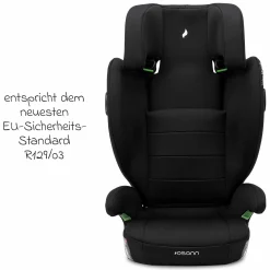 Kindersitz Volpo SP Isofix ab 3 Jahre - 12 Jahre (100 cm - 150 cm) mit Isofix - Black - Kollektion 2025