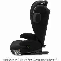 Kindersitz Volpo SP Isofix ab 3 Jahre - 12 Jahre (100 cm - 150 cm) mit Isofix - Black - Kollektion 2025