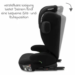 Kindersitz Volpo SP Isofix ab 3 Jahre - 12 Jahre (100 cm - 150 cm) mit Isofix - Black - Kollektion 2025