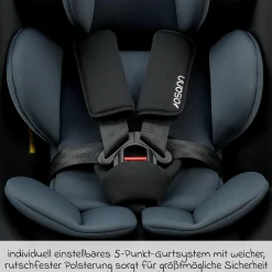 Kindersitz-Reboarder Huddle 2 i-Size ab Geburt -12 Jahre (40 cm - 150 cm) Befestigung mit Fahrzeuggurt - Nero - Kollektion 2025