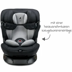 Kindersitz-Reboarder Taos 360 ab Geburt - 12 Jahre (40 cm - 150 cm) drehbar inkl. Isofix-Basis & Top-Tether - Grey Melange - Kollektion 2025