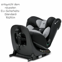 Kindersitz-Reboarder Taos 360 ab Geburt - 12 Jahre (40 cm - 150 cm) drehbar inkl. Isofix-Basis & Top-Tether - Grey Melange - Kollektion 2025