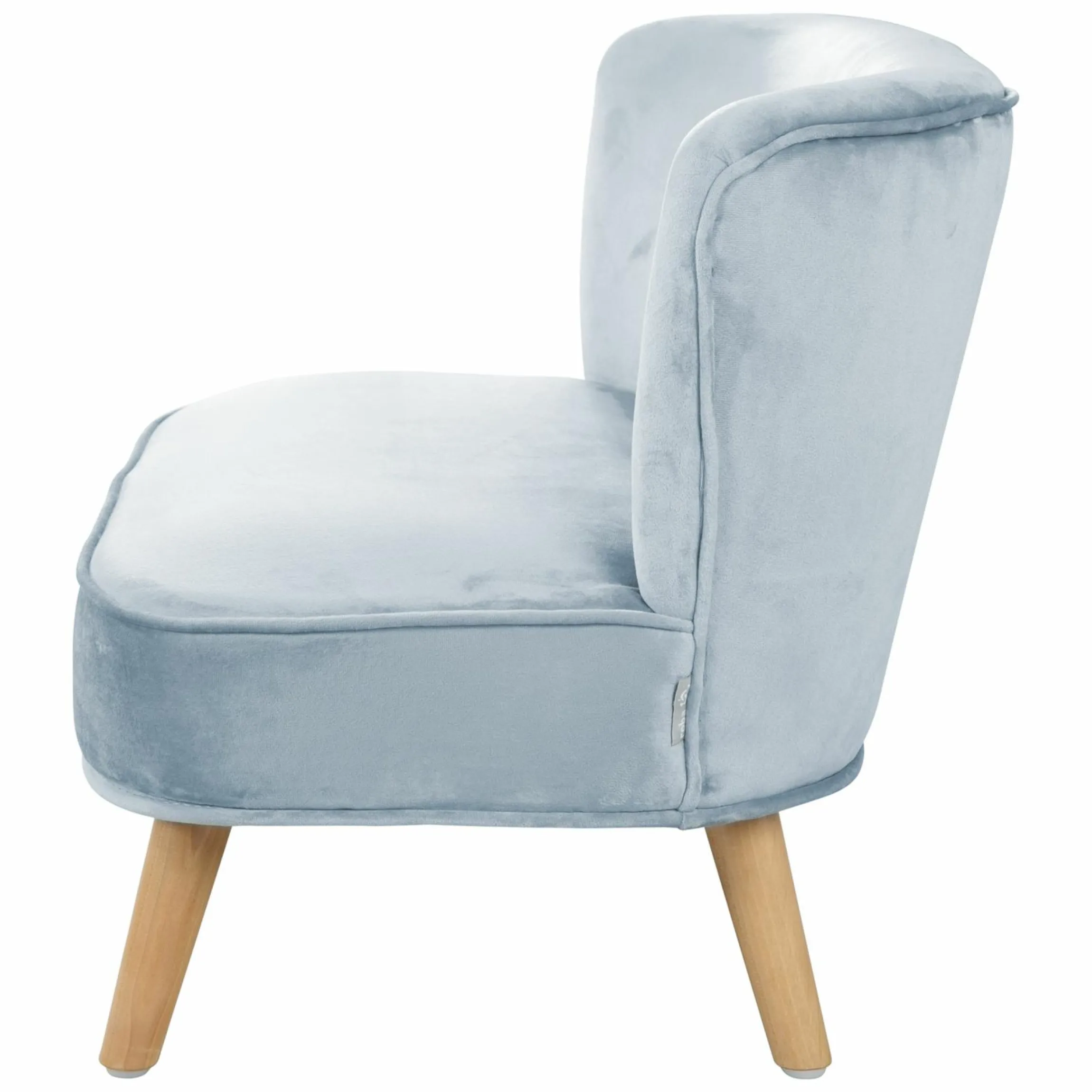 Kindersofa gepolster, mit Samtstoff bezogen - Lil Sofa - Hellblau Sky