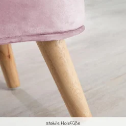 Kindersofa gepolster, mit Samtstoff bezogen - Lil Sofa - Rosa Mauve