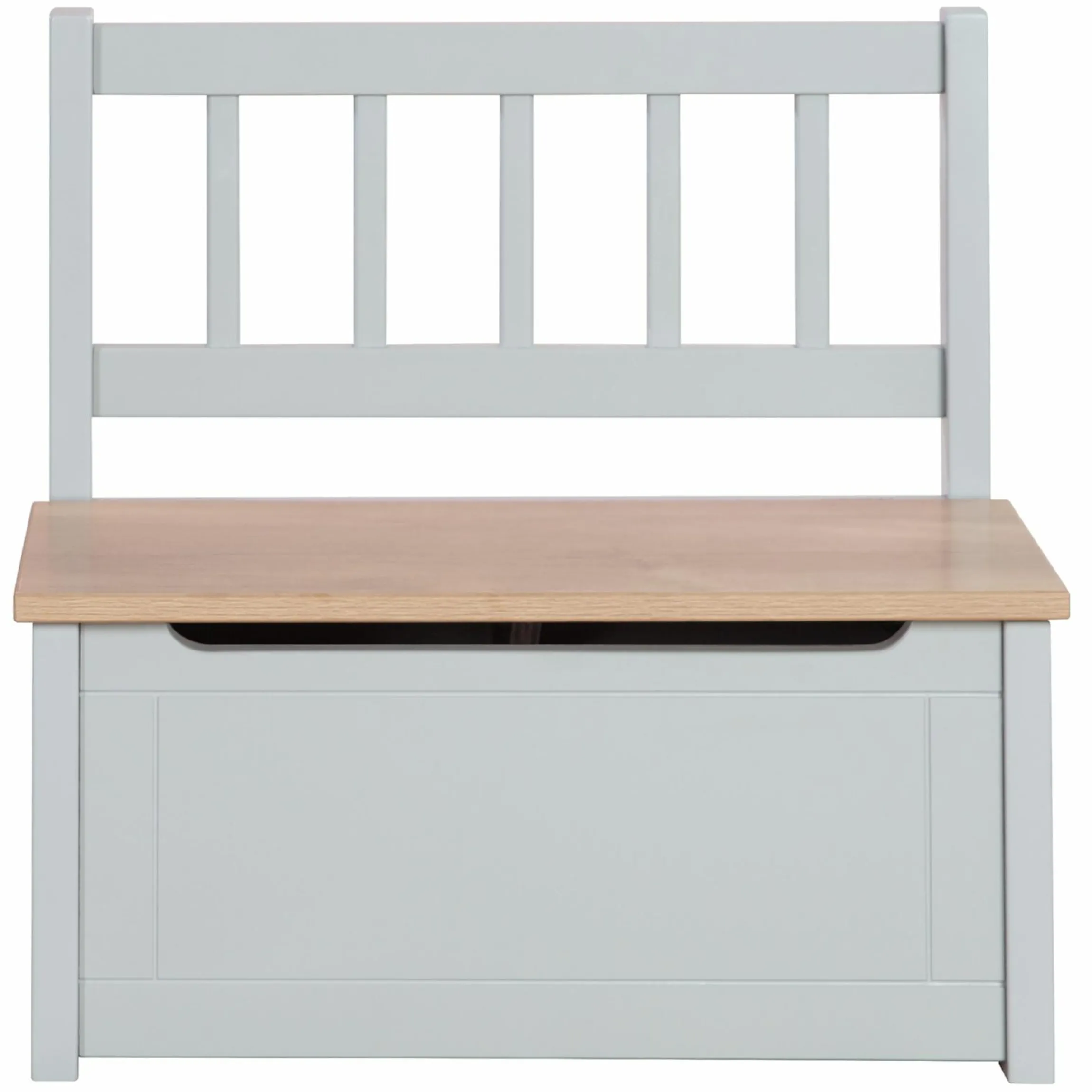 Kindertruhenbank mit aufklappbarer Sitzfläche und Dämpfungsbeschlag - Woody - Natur Taupe