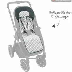 Kinderwagen-Auflage mit iceberg-4D-Gewebe - kühlend für ein angenehmes Sitzgefühl - Sand - Kollektion 2024
