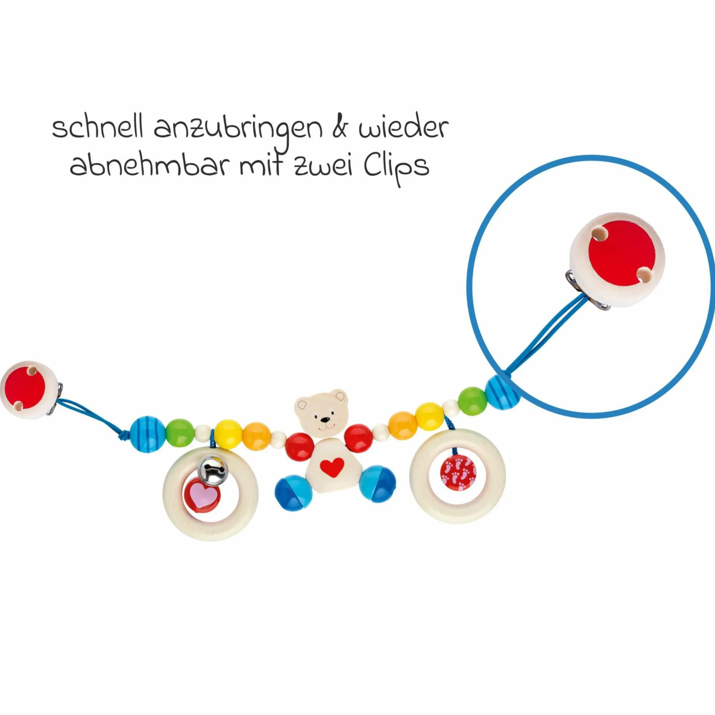 Kinderwagenkette - Herzbär