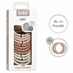 Kinderwagenkette - Loops 12er Pack - Blush / Woodchuck / Ivory