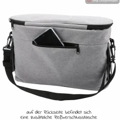 Kinderwagen-Organizer BO 300 mit Schultergurt & Wickelunterlage - Grey