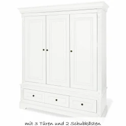 Kinderzimmer Emilia mit 3-türigem Schrank, Bett, breiter Wickelkommode