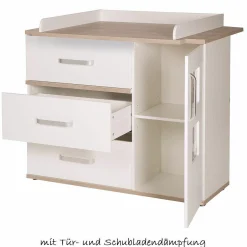 Kinderzimmer Moritz Baby mit 3-türigem Schrank, Bett, breiter Wickelkommode