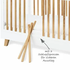 Kinderzimmer Pan mit 3-türigem Schrank, Bett, breiter Wickelkommode