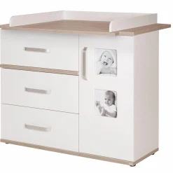 Kinderzimmer Pia mit 3-türigem Schrank, Bett,  breiter Wickelkommode
