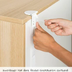 Kippsicherung für Möbel - 2 Bänder - Weiß