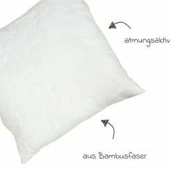 Kissen Bamboo 80 x 80 cm - Weiß
