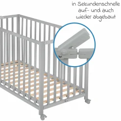 Klappbett 2-fach höhenverstellbar 60 x 120 cm - Taupe - Kollektion 2024