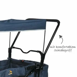 Klappbollerwagen Paxi dlx Comfort mit Bremse - Marineblau