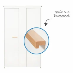 Kleiderschrank Anton 2-türig - Weiß - Kollektion 2024
