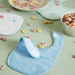 Klett-Lätzchen 4er Pack - Blau