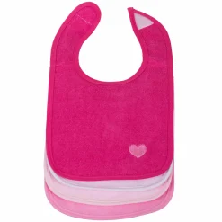 Klett-Lätzchen 4er Pack - Pink Rosa