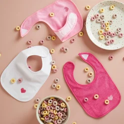 Klett-Lätzchen 4er Pack - Pink Rosa