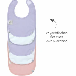 Klett-Lätzchen 5er Pack Bibs aus Bio-Baumwolle - Happy Fruits - Cherry