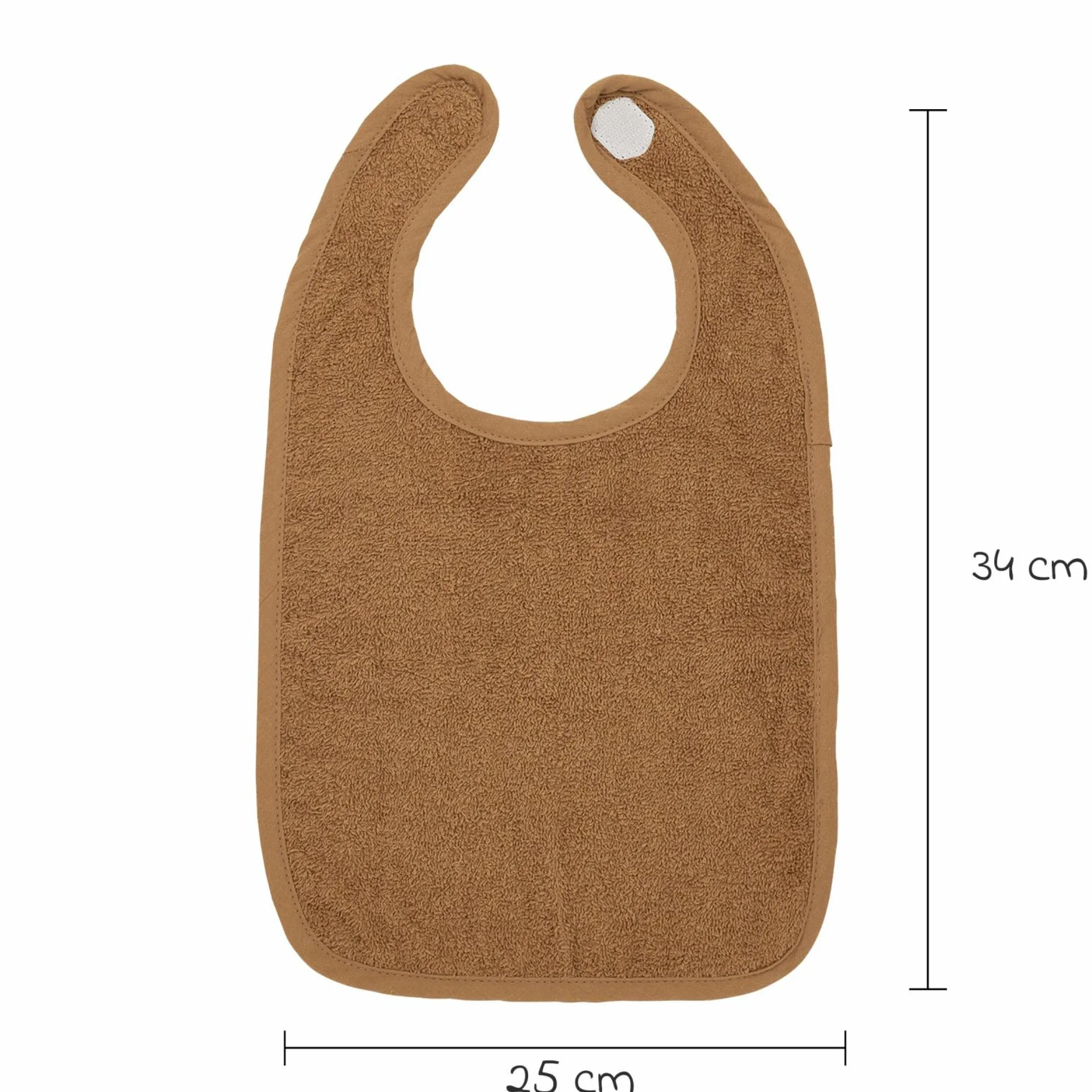 Klett-Lätzchen 3er Pack Frottee 25 x 34 cm - OffWhite / Sand / Toffee