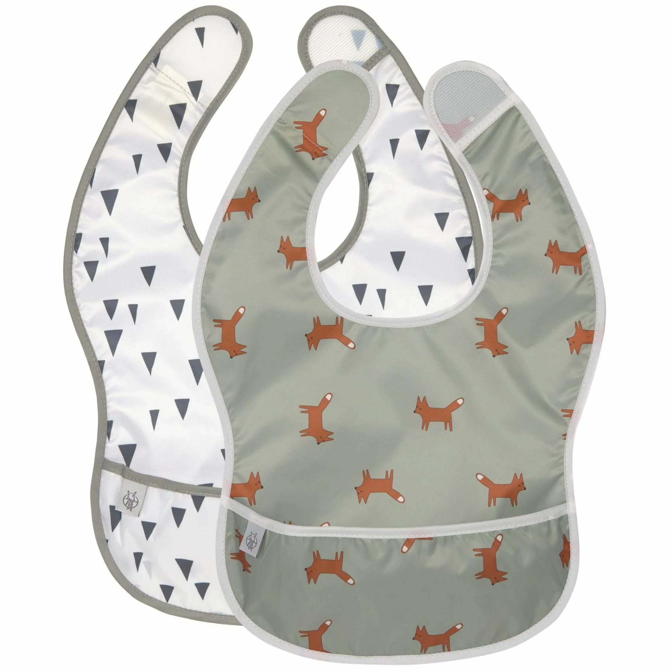 Klett-Lätzchen 2er Pack Lightweight Bib - Little Forest Fox - Olive