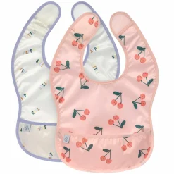 Klett-Lätzchen 2er Pack Lightweight Bib - Happy Fruits - Cherry