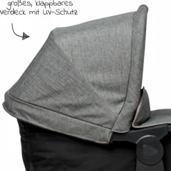 Kombi-Einheit (1 x Wanne / Sitz) für Duo 2 - Premium Grau - Kollektion 2025