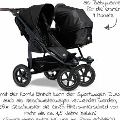 Kombi-Einheit (1 x Wanne / Sitz) für Duo 2 - Schwarz - Kollektion 2025