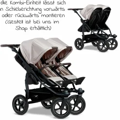 Kombi-Einheit (1 x Wanne / Sitz) für Duo 2 - Sand - Kollektion 2025