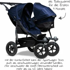 Kombi-Einheit (1 x Wanne & Sitz) für Duo - Marine