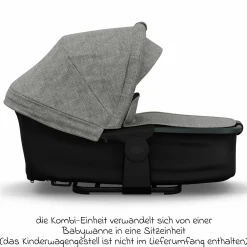 Kombi-Einheit (Wanne & Sitz) für Mono 3/4 & Pro - Premium Grau - Kollektion 2025