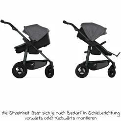 Kombi-Einheit (Wanne & Sitz) für Mono 3/4 & Pro - Premium Grau - Kollektion 2025