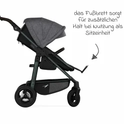 Kombi-Einheit (Wanne & Sitz) für Mono 3/4 & Pro - Premium Grau - Kollektion 2025