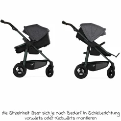 Kombi-Einheit (Wanne & Sitz) für Mono 3/4 & Pro - Premium Schwarz - Kollektion 2025