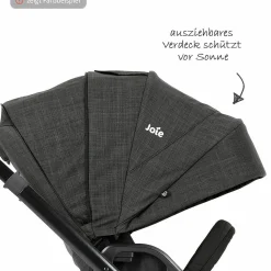Kombi-Kinderwagen Chrome DLX Set inkl. Babywanne, Fußdecke, Adapter & Regenschutz - Foggy Gray