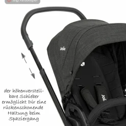 Kombi-Kinderwagen Chrome DLX Set inkl. Babywanne, Fußdecke, Adapter & Regenschutz - Foggy Gray