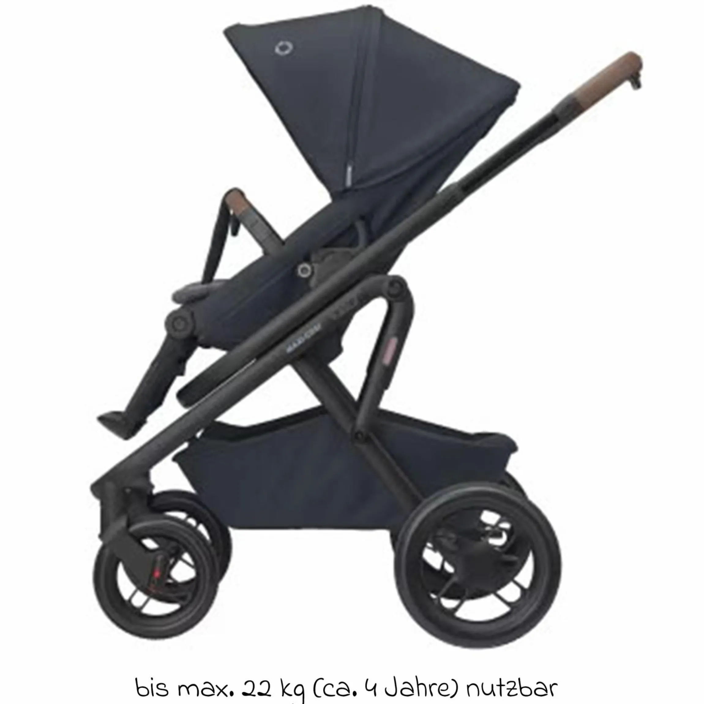 Kombi-Kinderwagen Lila XP Plus inkl. Babywanne, geräumiger XL Korb bis 10 kg, umsetzbare Sitzeinheit, bis 22kg - Essential Graphite - Kollektion 2025