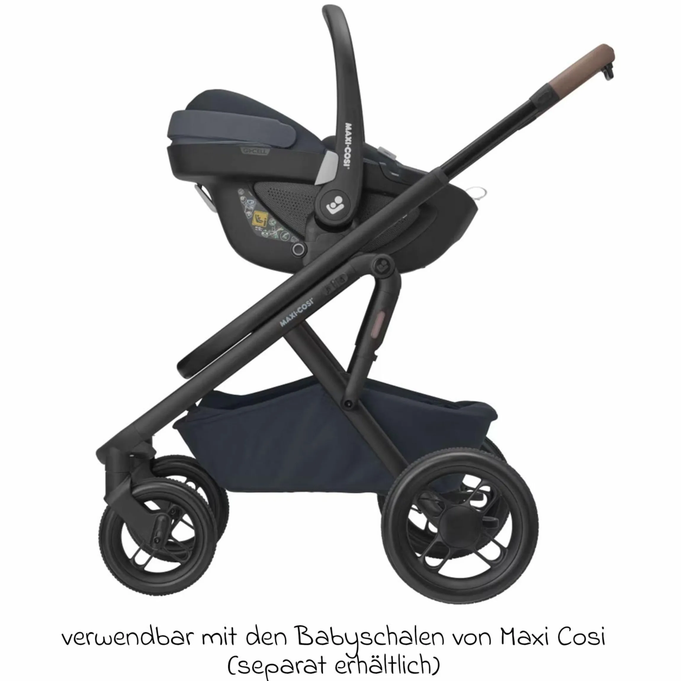 Kombi-Kinderwagen Lila XP Plus inkl. Babywanne, geräumiger XL Korb bis 10 kg, umsetzbare Sitzeinheit, bis 22kg - Essential Graphite - Kollektion 2025