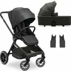 Kombi-Kinderwagen Move N Care Set - inkl. Babywanne und Sportsitz - Black