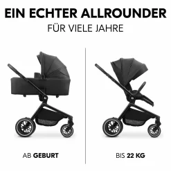 Kombi-Kinderwagen Move N Care Set - inkl. Babywanne und Sportsitz - Black