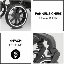 Kombi-Kinderwagen Move N Care Set - inkl. Babywanne und Sportsitz - Black