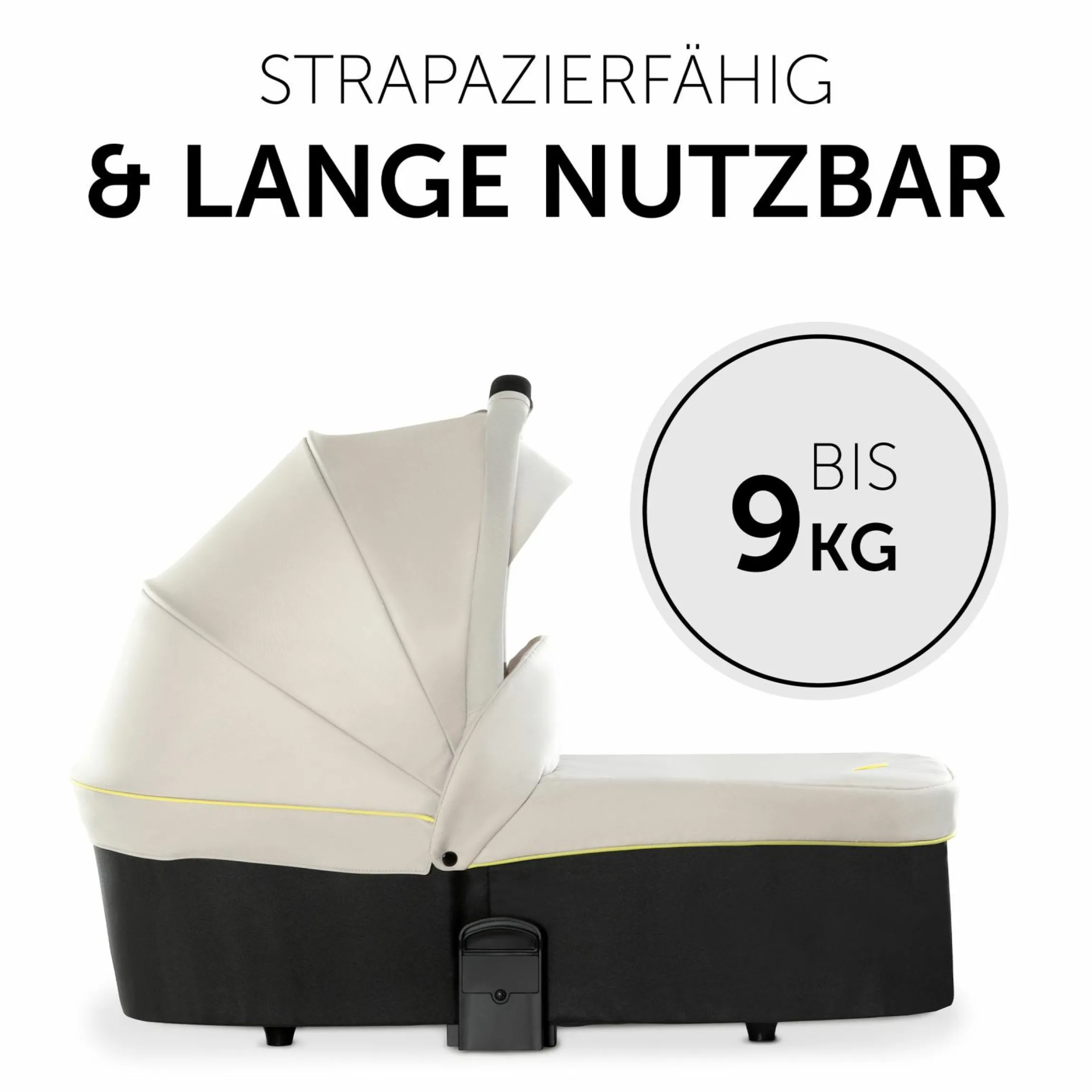 Kombi-Kinderwagen Move so Simply inkl. Babywanne, Sportsitz und XXL Zubehörpaket - Beige Neon