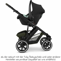 Kombi-Kinderwagen Salsa 5 Air inkl. Babywanne & Sportsitz - Pure - Avocado - Kollektion 2025